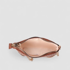 Bolsa Transversal Penélope Média Alça Corrente Tressê Caramelo