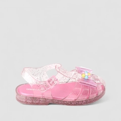 Sandália Infantil Gabrielinha Aranha Laço Glitter Rosa