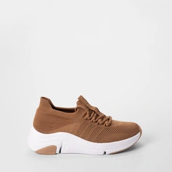 Tênis Chunky Feminino Modare Ultraconforto Knit Caramelo