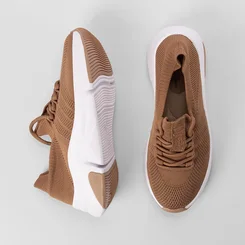 Tênis Chunky Feminino Modare Ultraconforto Knit Caramelo