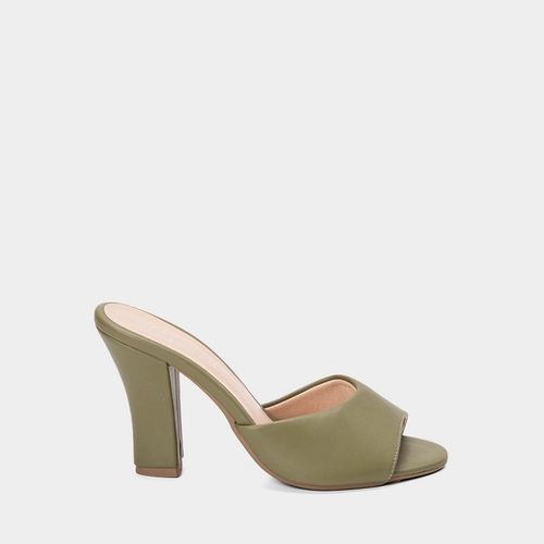 Tamanco Feminino Gabriela Salto Grosso Alto Verde