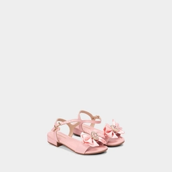 Sandália Infantil Molekinha Laço & Pedraria Rosa