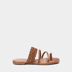 Rasteira Feminina Dakota Detalhe Bold Caramelo