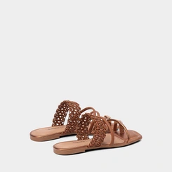 Rasteira Feminina Dakota Detalhe Bold Caramelo