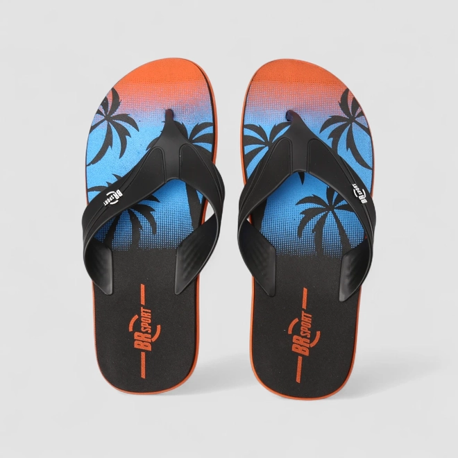 Chinelo Masculino BR Sport Preto & Laranja