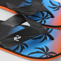 Chinelo Masculino BR Sport Preto & Laranja
