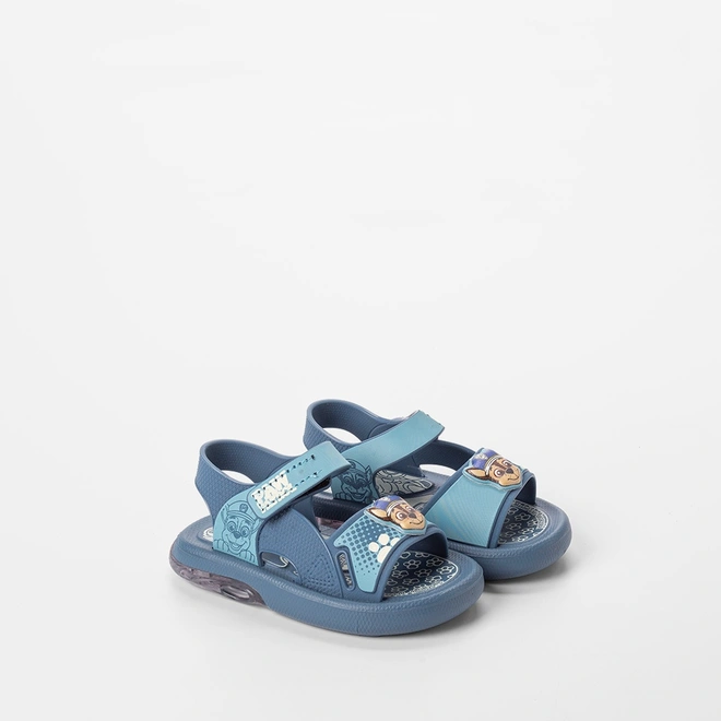 Sandália Bebê Grendene Kids Patrulha Canina Led Azul
