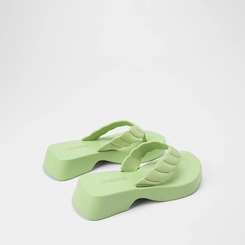 Tamanco Feminino Gabriela Plataforma Tira de Dedo Verde