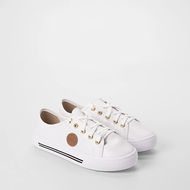 Tênis Casual Feminino Moleca Branco