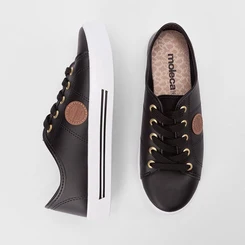 Tênis Casual Feminino Moleca Preto