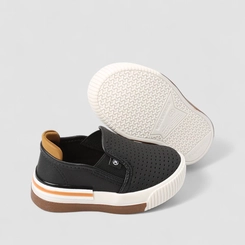 Slip On Bebê Molekinho Calce Fácil Perfuros Preto