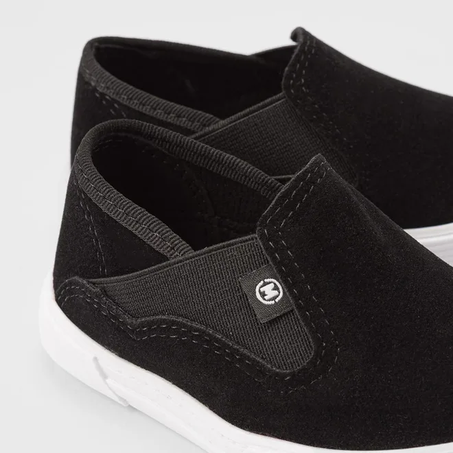 Slip On Bebê Molekinho Camurça Preto