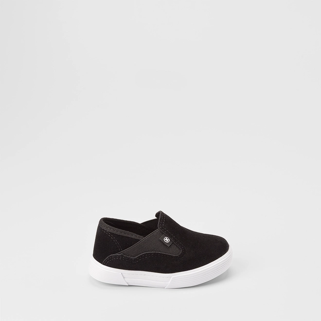 Slip On Bebê Molekinho Camurça Preto
