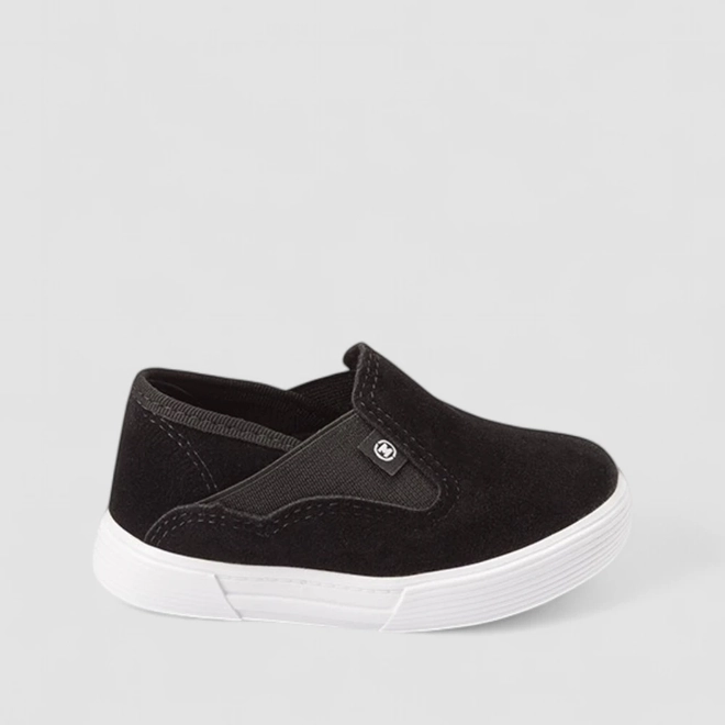 Slip On Bebê Molekinho Camurça Preto