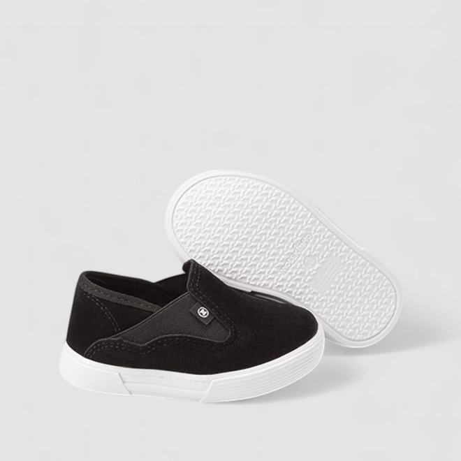 Slip On Bebê Molekinho Camurça Preto