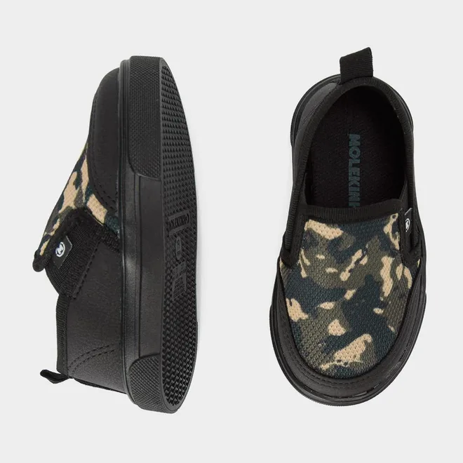 Slip On Bebê Molekinho Camuflado Preto