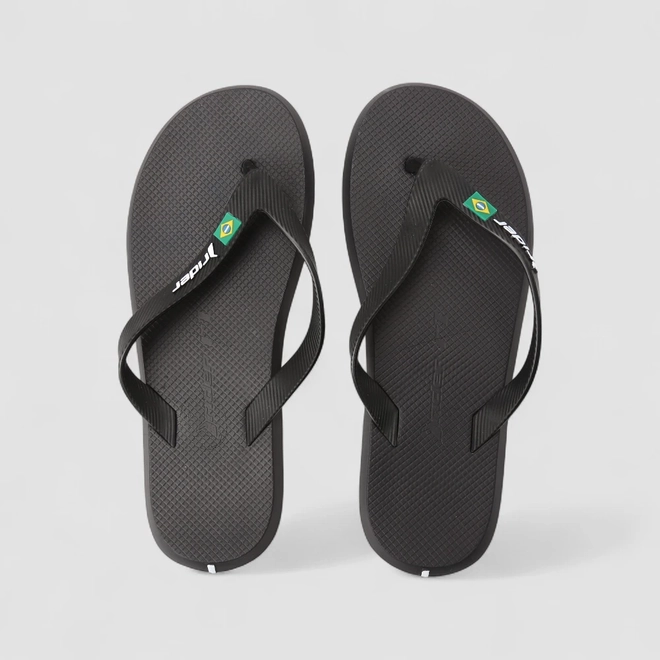 Chinelo Masculino Rider R1 Brasil Preto