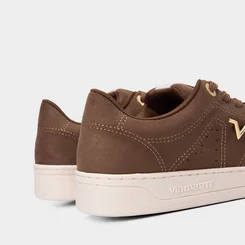 Tênis Casual Feminino Via Marte Pespontos Camurça Marrom
