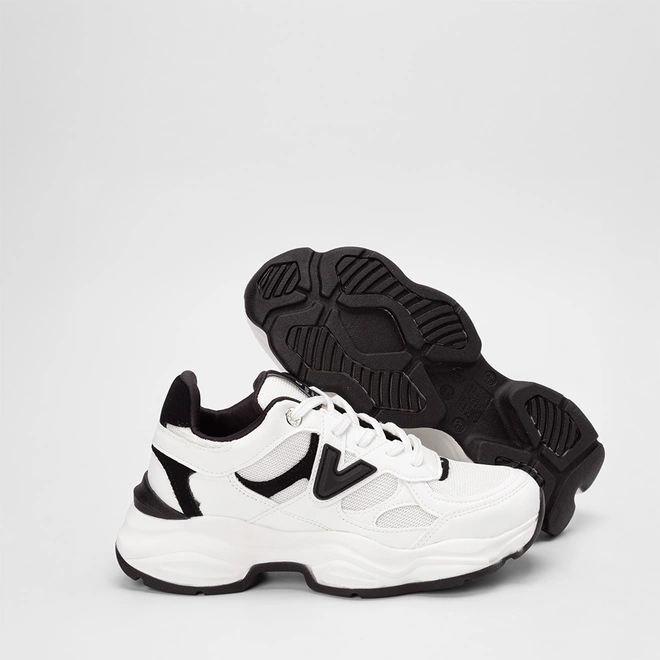 Tênis Chunky Feminino Via Marte Branco & Preto
