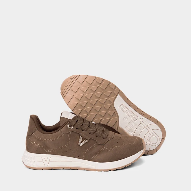 Tênis Casual Feminino Via Marte Nobuck Marrom