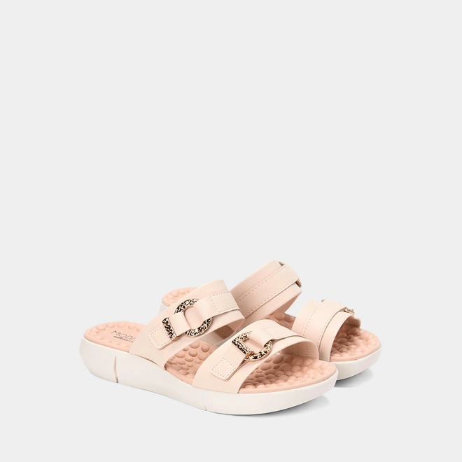 Tamanco Feminino Modare Ultraconforto Tira Dupla Fivela Off White