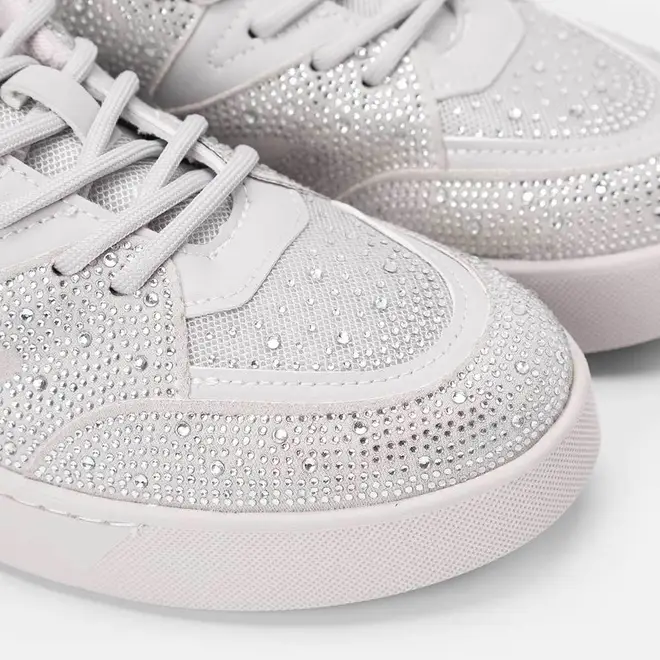 Tênis Casual Feminino Ramarim Nobuck Strass Cinza
