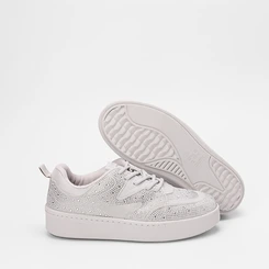 Tênis Casual Feminino Ramarim Nobuck Strass Cinza