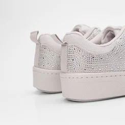 Tênis Casual Feminino Ramarim Nobuck Strass Cinza