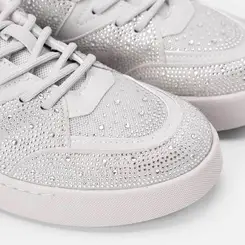 Tênis Casual Feminino Ramarim Nobuck Strass Cinza
