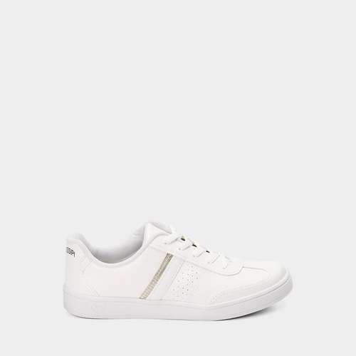 Vista 2 Tênis Casual Feminino Mississipi Detalhe Metalizado Branco MISSISSIPI Branco