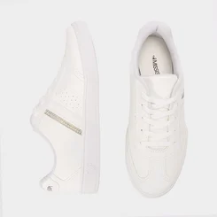 Tênis Casual Feminino Mississipi Detalhe Metalizado Branco