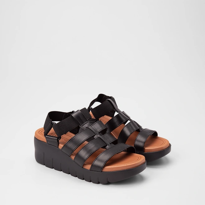 Sandália Feminina Moleca Multitiras Preto