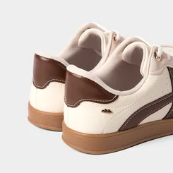 Tênis Casual Feminino Dakota Recorte Lateral Off White