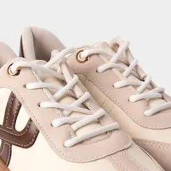 Tênis Casual Feminino Dakota Recorte Lateral Off White