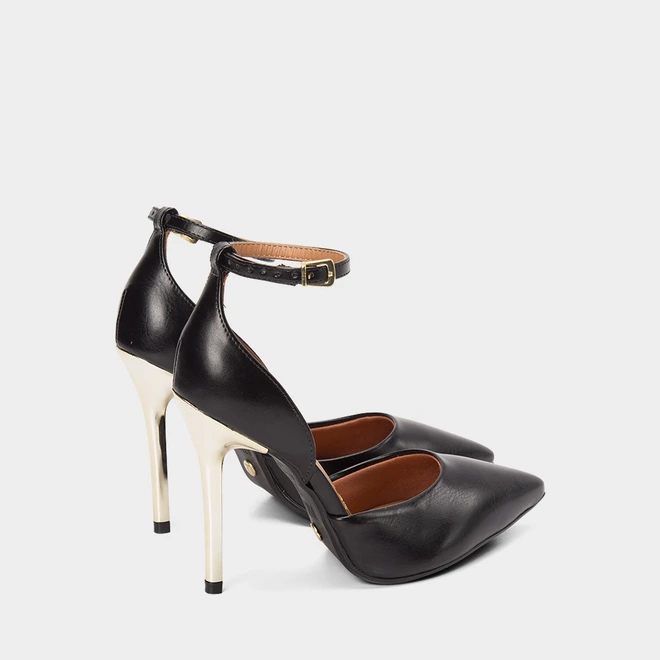 Scarpin Feminino Vizzano Salto Fino Alto Preto