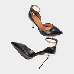 Scarpin Feminino Vizzano Salto Fino Alto Preto