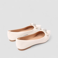 Sapatilha Feminina Sua Cia Laço Strass Branco