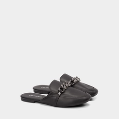 Mule Feminino Penélope Detalhe Corrente Preto