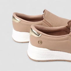 Slip On Feminino Dakota Perfuros Bege