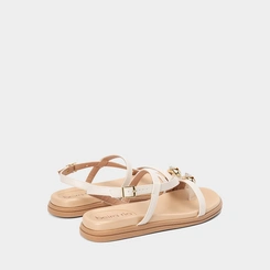 Sandália Feminina Beira Rio Detalhe Bold & Strass Off White