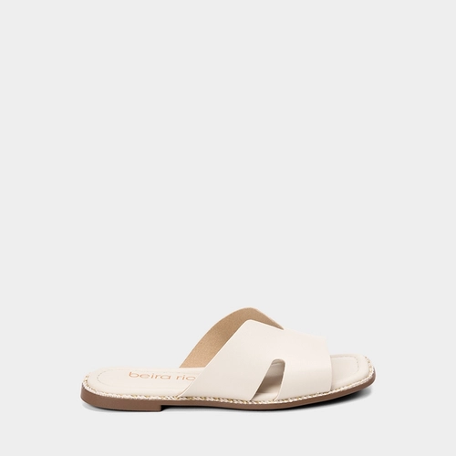 Rasteira Feminina Beira Rio Tira Vazada Off White