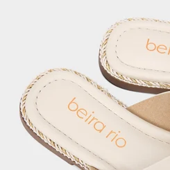 Rasteira Feminina Beira Rio Tira Vazada Off White