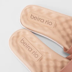 Tamanco Rasteiro Feminino Beira Rio Tira Larga Nude