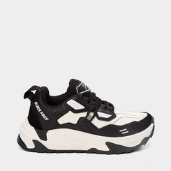 Tênis Chunky Masculino Black Free Camurça Off White & Preto