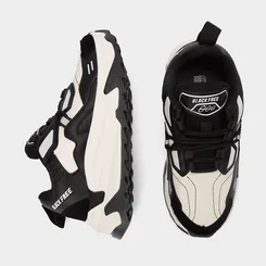 Tênis Chunky Masculino Black Free Camurça Off White & Preto