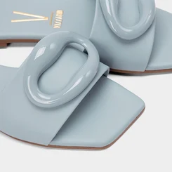 Rasteira Feminina Vizzano Detalhe Argola Resinada Azul