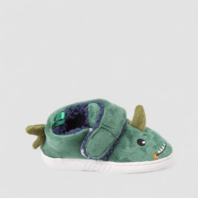 Pantufa Botinha Infantil Stz Dinossauro Verde