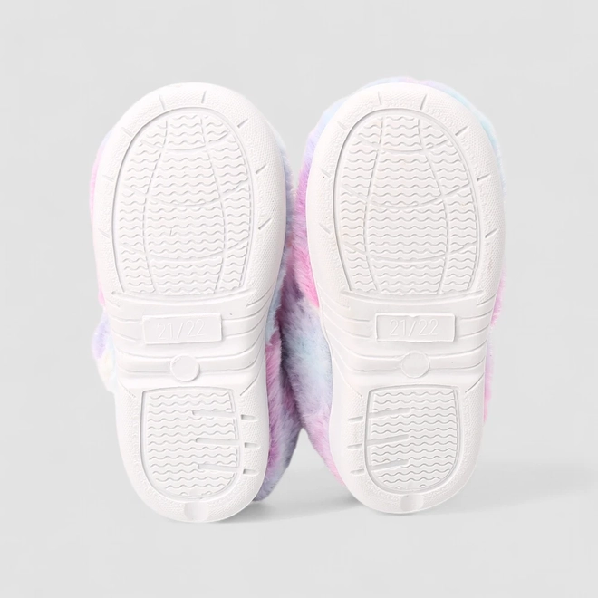 Pantufa Botinha Infantil Stz Pelúcia Rosa & Azul