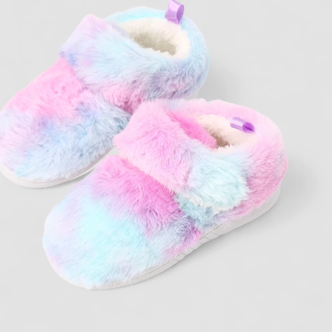 Pantufa Botinha Infantil Stz Pelúcia Rosa & Azul