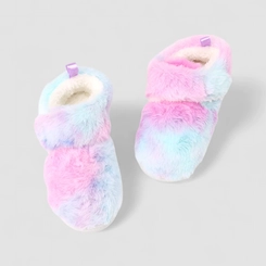 Pantufa Botinha Infantil Stz Pelúcia Rosa & Azul